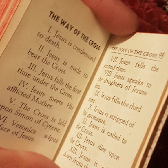 ANTIQUE VINTAGE MINIATURE PRAYER BOOK BIBLE CATHOLIC DEVOTIONS 1929 LEATHER - Picture 9 of 16